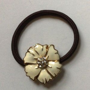 J.Crew Enamel Flower Hair Elastic